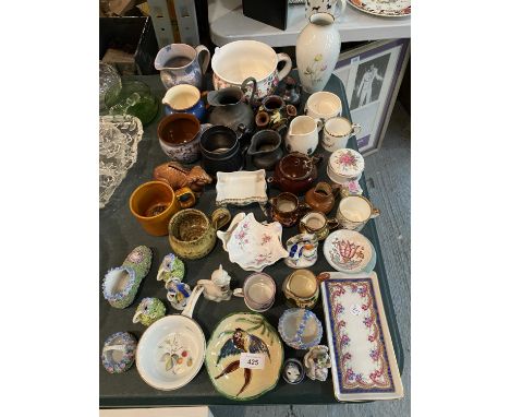 AN SELECTION OF CERAMIC COLLECTABLES AND SOME PEWTER 