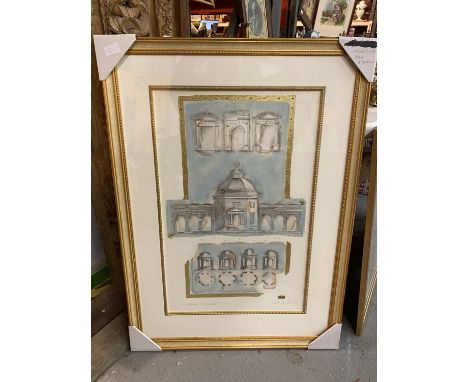 A FRAMED PRINT 'LA MAISON MAJESTEUSE I' BY KEVIN BLACKHAM 