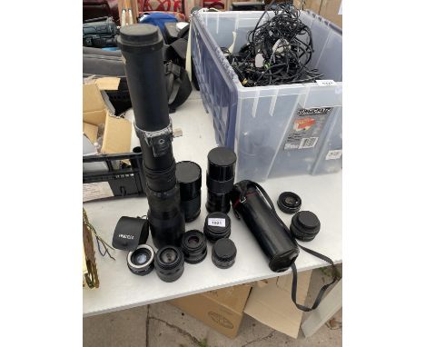 TEN VARIOUS VINTAGE CAMERA LENSES 
