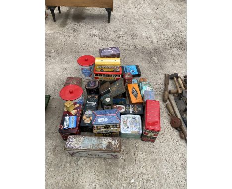 A QUANTITY OF VINTAGE AND OTHER TINS 