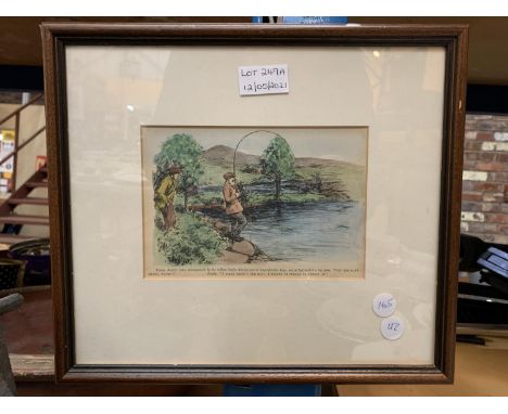 A FRAMED PUNCH PRINT BY FRANK REYNOLDS 