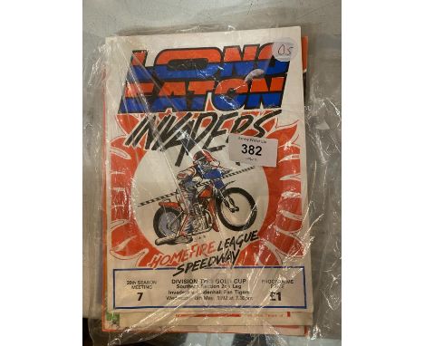 TEN VINTAGE SPEEDWAY PROGRAMMES 