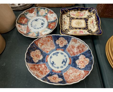 TWO NORITAKE DISHES AND A COALPORT EXAMPLE 