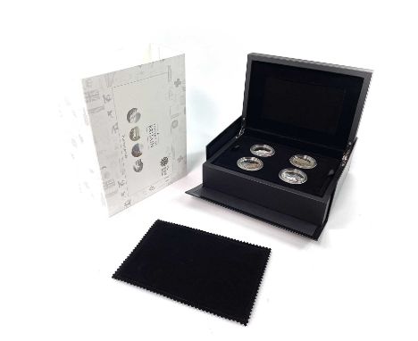 Royal Mint Great Britain "2016 Portrait of Britain" cased 4x £5 Silver proof coin set. Comprising: White Cliffs of Dover, Lak