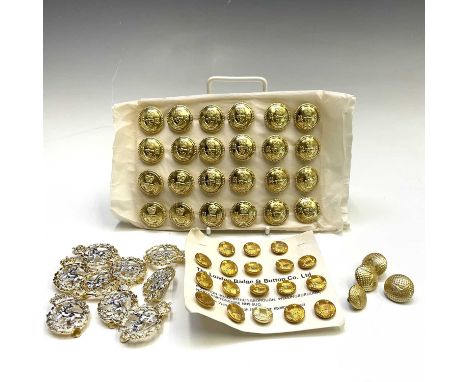 Buttons. Military, clubs, decorative including enamelled, mostly new on The London Badge & Button Co. cards.A quantity.