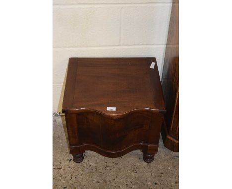 Victorian serpentine front box commode