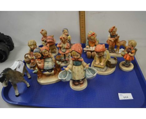 Collection of various Hummel figures and a further Gobel horse