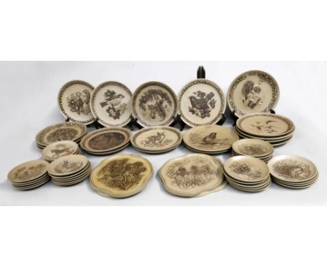A collection of Poole Pottery stoneware Christmas plates 1978-1984, three Mother's Day plates, seven others, set of The Four 