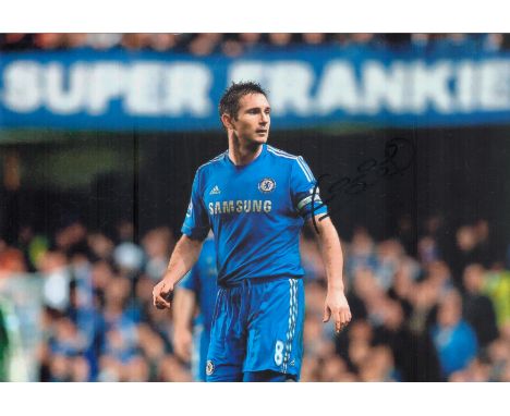 Football Frank Lampard signed 12x8 inch colour photo pictured while playing for Chelsea. Good condition. All autographs come 