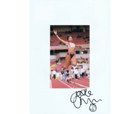 Athletics Jade Johnson signed 12x8 inch colour photo. Jade Linsey Johnson (born 7 June 1980, in London) is a retired English 