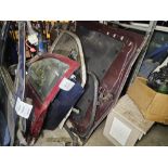 Lot of Salvaged Car Parts - Door Assemblies, Control Arms, Steering Racks, Wiper Assemblies Etc.