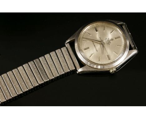 A gentlemen's stainless steel Tudor 'Oyster Royal No. 7934' mechanical strap watch, c.1962,with a later expanding bracelet.  