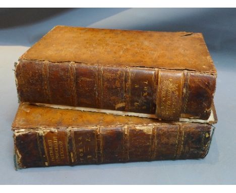 Totius Latinitatis Lexicon, Consilio et Cura by Egidio Forcellini and Jacobi Facciolati, two bound volumes 'A-L' and 'M-Z, 18
