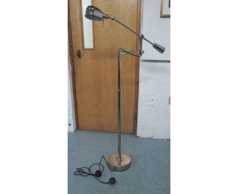 RALPH LAUREN FLOOR READING LAMP, adjustable, label to base, approximately 145cm H.