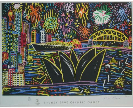 KEN DONE, 'Sydney 2000 Olympic Games', 2000, lithograph in colours, 63cm x 82cm, signed in pencil lower right and framed, num