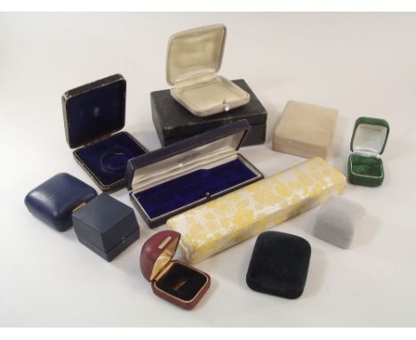 JEWELLERY BOXES. Twelve vintage jewellery boxes, a watch box etc. Sold in aid of Penlee RNLI.