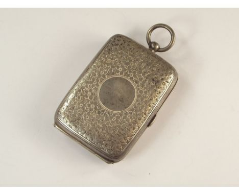 POWDER COMPACT. An Edwardian silver plated metal powder compact.