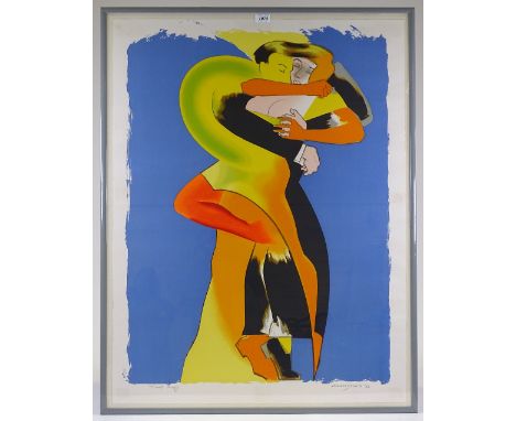 Allen Jones (born 1937), screen print, ballroom dancers, signed in pencil, 1983, trial proof for the RA Exhibition edition of