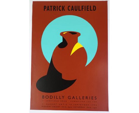 Patrick Caulfield, screen print, advertising poster for Bodilly Galleries Exhibition 1994, printer's proof, sheet size 28.5" 