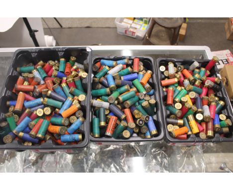Approx. 600 various loose 12 bore cartridges contained within three boxes / crates.
This item can only be purchased by someon