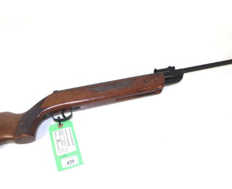 A .22 Cal. break barrel air rifle, barrel etc. has been painted matt black.
As a post 1939 air weapon the restrictions of the