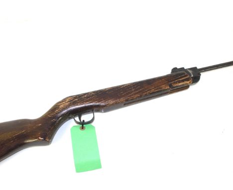 A Webley Hawk MkIII .22 Cal. air rifle (NB this example AF).
As a post 1939 air weapon the restrictions of the crime Reductio