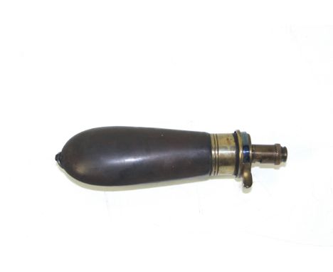 A very fine pistol powder flask marked C & J.W. Hawksley, approx. 4½" in length