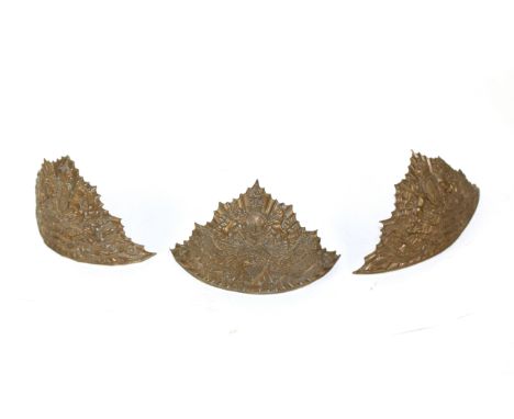 Three lancers helmet plates (NB these examples are facsimiles)