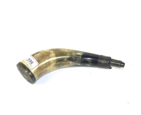 A period horn powder flask 