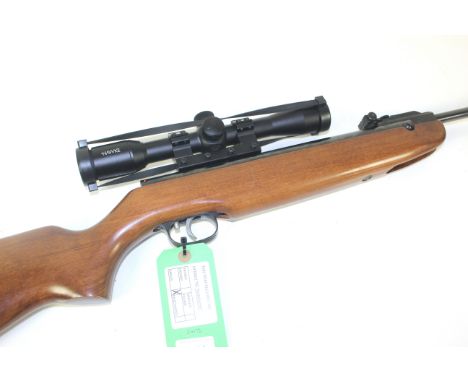 A Weirauch HW99S .22 Cal. air rifle with 10 x 40 scope. Ser. No. 1756487 in overall very good condition.
As a post 1939 air w