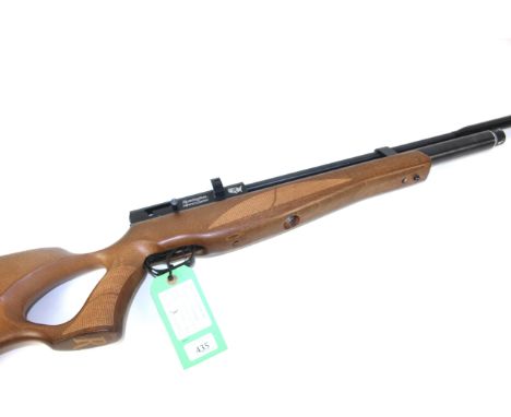A Remington Airocobra P.C.P. .177 Cal air rifle with magazine and sound moderator. Looks to be in good condition but please n