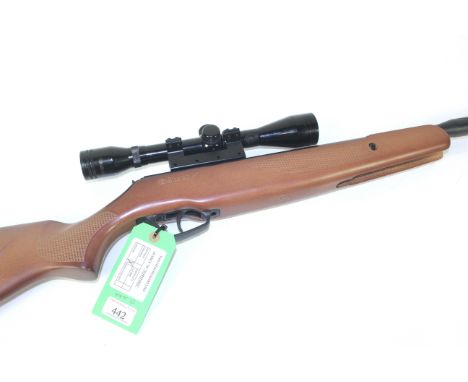 A Stoeger x 20 SZ .22 Cal. air rifle with a Tasco 4 x 40 scope in overall excellent condition.
As a post 1939 air weapon the 