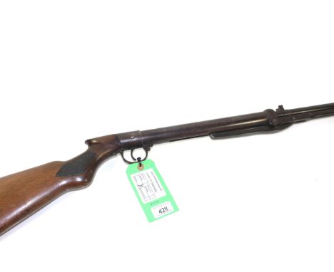 A Haenel model IV E .22Cal. under lever air rifle.
As a post 1939 air weapon the restrictions of the crime Reduction Act appl