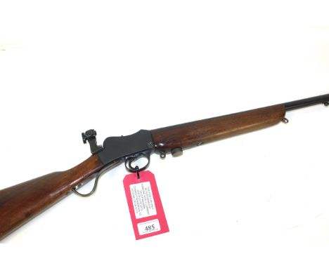 A B.S.A. Martini action .22 R/F target rifle with a P.H. No.7 rear sight fitted Ser.No.16398 (NB Originally a .300 rook rifle