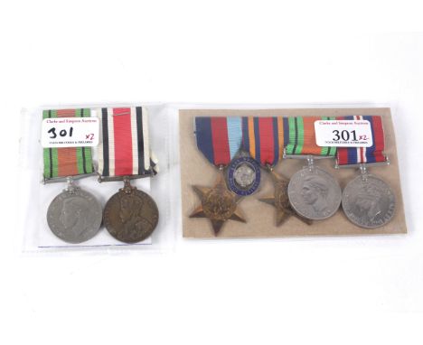 A WWII group of four with East Suffolk Police Reserve badge, with a WWII Defence medal and a Special Constable to Albert Howe