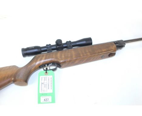 A Weihrauch model HW35 .22 Cal. air rifle with a Hawk 4 x 32 scope.
As a post 1939 air weapon the restrictions of the crime R