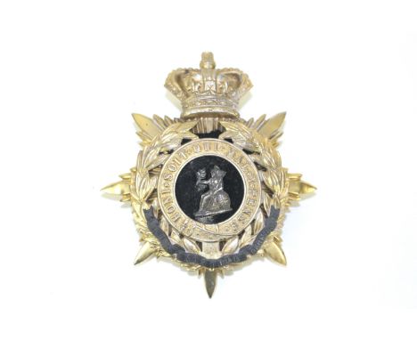 A Victorian Norfolk Regiment post 1881 Officers Home Service helmet plate 