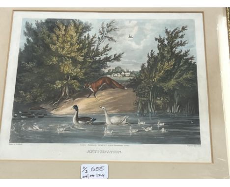 Audinet after Cooper 'West View of Temple Bar' colour print, and Pyall after Pollard, 'Possesion &amp; Anticipation' colour p