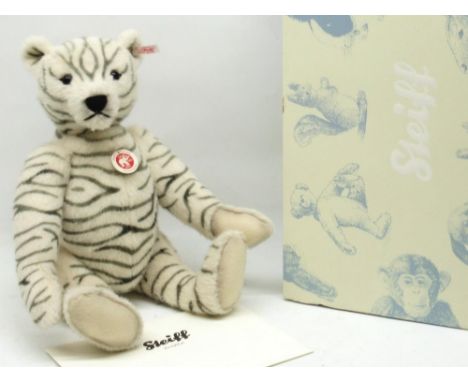 Steiff: 'Classic Teddy Bear Zebra', zebra print alpaca, limited edition of 2009, H40cm, with box and certificate 