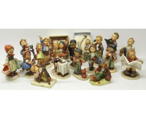 Collection of seventeen Hummel Goebel activity themed figures incl. 'Star Gazer', 'Vacation Time', etc., and a Hummel price g
