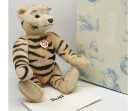 Steiff: 'Classic Teddy Bear Tiger', tiger print alpaca, limited edition of 2010, H40cm, with box and certificate 