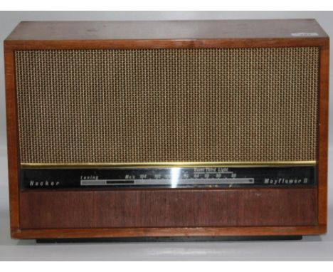 Hacker Mayflower II RV20 1962 domestic radio. Repurposed as a speaker with original casing and speaker only. Original mesh sp