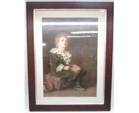 After John Everett Millais (1829-1896); large late 19th/early 20th century print 'Bubbles', 71x48cm, in oak frame 