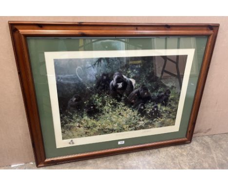 After David Shepherd (British 1931-2017); 'The Mountain Gorillas of Rwanda' ltd.ed colour print, signed and numbered 889/1500
