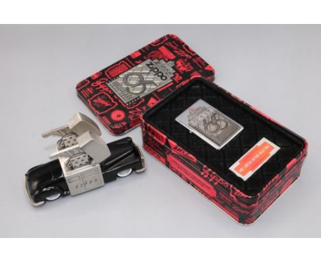 Zippo 65 Year Anniversary 1932-1997' limited edition lighter in original packaging, and a Zippo branded SpecCast die-cast mod