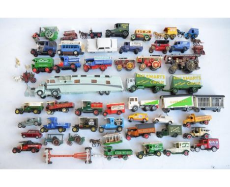 Collection of unboxed mostly play worn diecast model vehicles, various scales and manufacturers, to include Corgi 1/50 Billy 