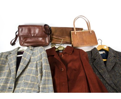 1960s/70s Lady's Jaeger and Alexon Jackets and Handbags,  a Jaeger wool sports jacket and two similar examples by Alexon Spor