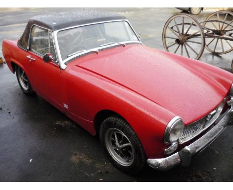 1967 MG Midget with original 1275cc engine with hard and soft top with part service history, various receipts for work carrie