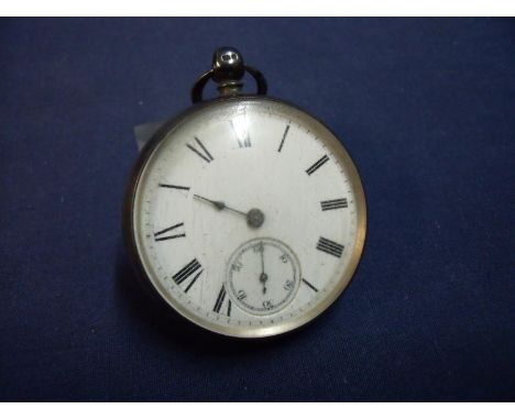 Birmingham silver hallmarked cased open faced pocket watch, movement marked 423477 with secondary dial 