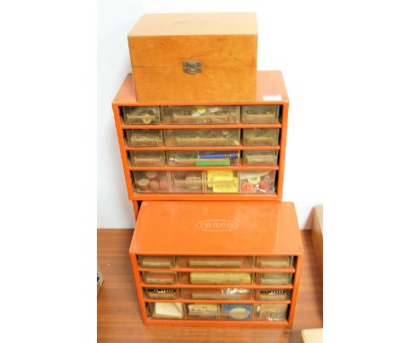 A quantity of watchmaker's tools, to include Tissot Seastar 7 crystal remover set, together with various parts such as spring